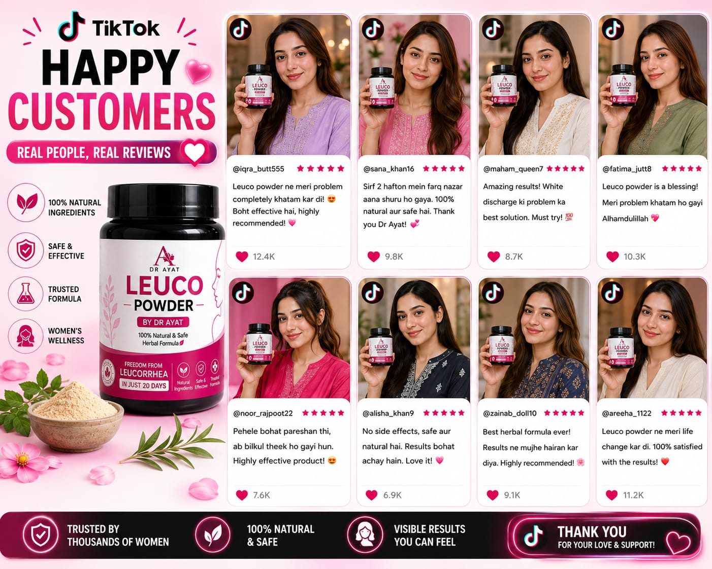 LEUCO POWDER   120 GRM -  LEUKORRHEA & WHITE DISCHARGE FROM (UK)