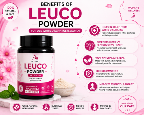 LEUCO POWDER   120 GRM -  LEUKORRHEA & WHITE DISCHARGE FROM (UK)